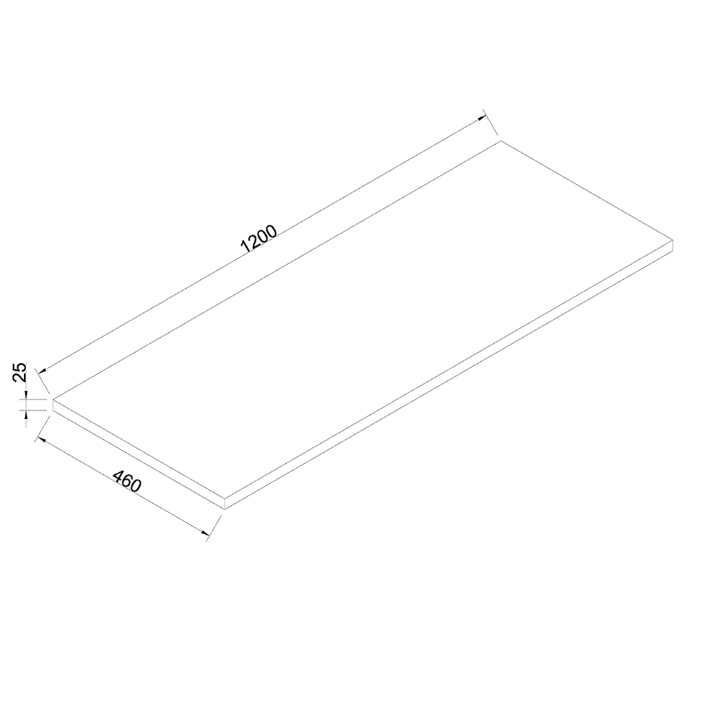 Wiesbaden Lotus Topblad Naturel Eiken 120cm